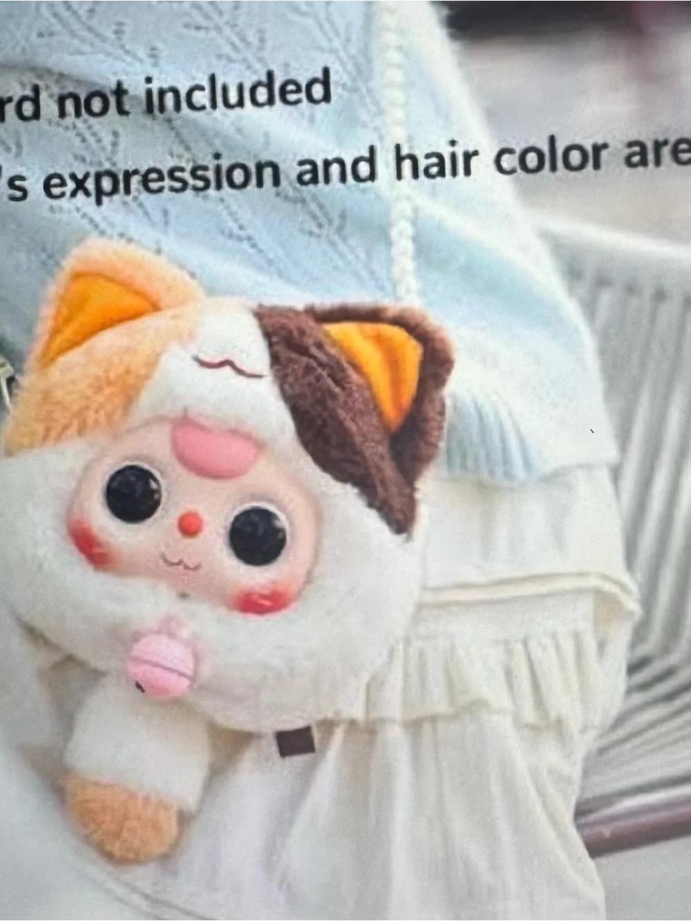Baby Three Fortune Cat Plush Zipper Pouch Bag - Blind Box - New - never opened
